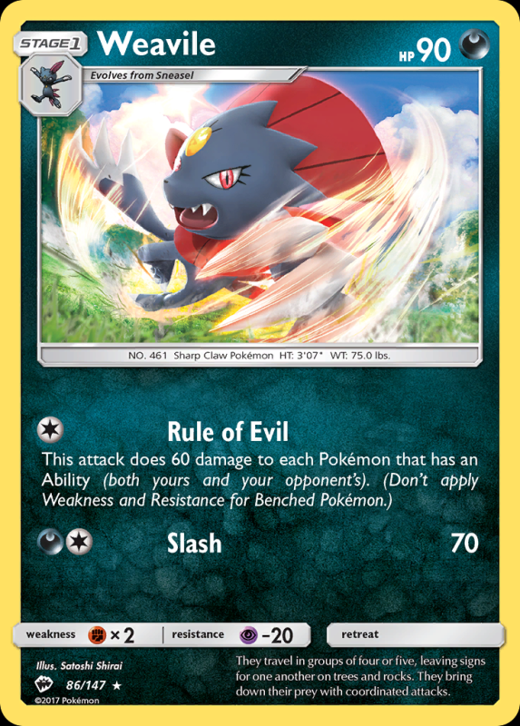 Weavile (Reverse Holo)