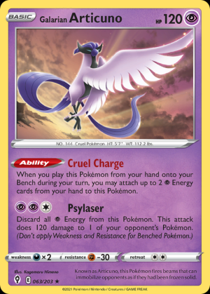 Galarian Articuno (Reverse Holo)